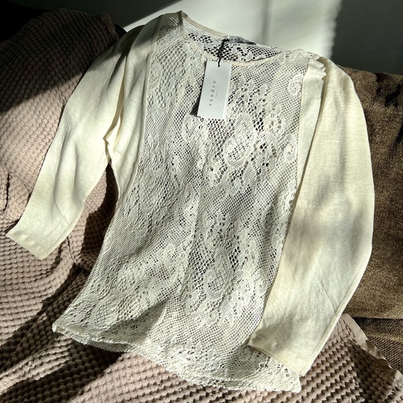 Sandro white crochet linen top - Picture 2 of 7